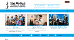 Desktop Screenshot of neworleansmusiciansclinic.org